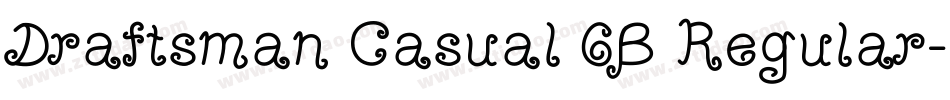 Draftsman Casual 6B Regular字体转换